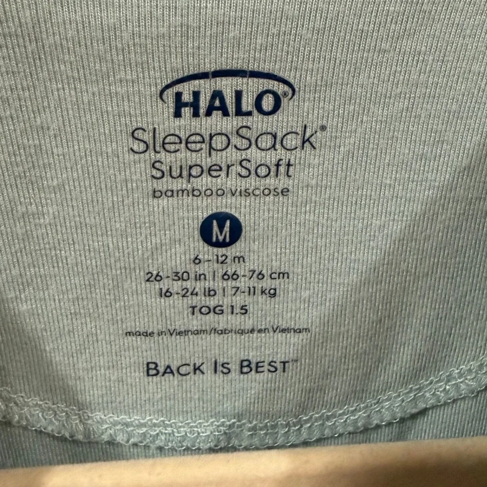 Halo SleepSack SuperSoft Bamboo Viscose Wearable Blanket Sage Green Med. 1.5 TOG